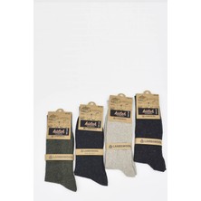 Erkek Yün 4 Çift Çorap 40-44