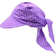 Külah Kadın Safari Bağlamalı Eşarp Siperli Desenli Plaj Şapkası - Mint