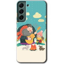 Gramaphone Galaxy S22 Kılıf Hd Desen Baskılı Arka Kapak + Esnek Nano Cam - Kış Pikniği