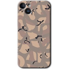 Gramaphone iPhone 14 Kılıf Hd Desen Baskılı Arka Kapak + Kırılmaz Cam - Kamuflaj 6