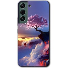 Gramaphone Galaxy S22 Plus Kılıf Hd Desen Baskılı Arka Kapak - Wash Red Wall