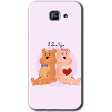 Gramaphone Galaxy A8 2016 Kılıf Hd Desen Baskılı Arka Kapak + Kırılmaz Cam - Sevgili Ayıcık