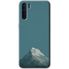 Oppo A91 Kılıf Hd Desen Baskılı Arka Kapak - Alone Mountain
