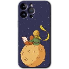 iPhone 14 Pro Kılıf Hd Desen Baskılı Arka Kapak + Kırılmaz Cam - Küçük Prens