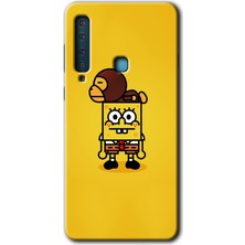 Galaxy A9 2018 Kılıf Hd Desen Baskılı Arka Kapak + Kırılmaz Cam - Sünger Bob