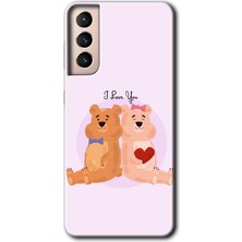 Gramaphone Galaxy S21 Kılıf Hd Desen Baskılı Arka Kapak + Kırılmaz Cam - Sevgili Ayıcık