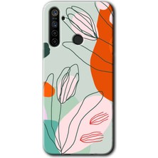 Gramaphone Realme 5i Kılıf Hd Desen Baskılı Arka Kapak - Vektör Çiçekler