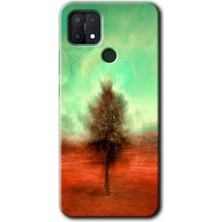 Gramaphone Oppo A15S Kılıf Hd Desen Baskılı Arka Kapak + Esnek Nano Cam - Outlines Paint