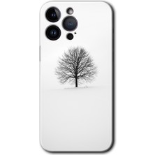 Gramaphone iPhone 14 Pro Kılıf Hd Desen Baskılı Arka Kapak + Kırılmaz Cam - Alone Tree