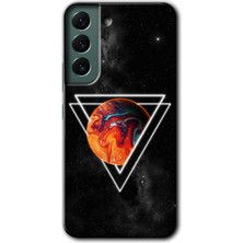 Gramaphone Galaxy S22 Kılıf Hd Desen Baskılı Arka Kapak + Esnek Nano Cam - Kızıl Gezegen