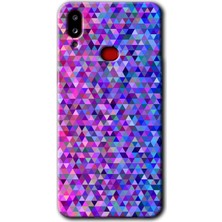 Galaxy A10S Kılıf Hd Desen Baskılı Arka Kapak + Kırılmaz Cam - Pixel Mozaik