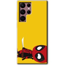 Gramaphone Galaxy S22 Ultra Kılıf Hd Desen Baskılı Arka Kapak + Kırılmaz Cam - Deadpool 6