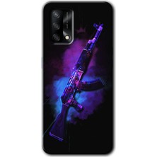 Gramaphone Oppo A54 Kılıf Hd Desen Baskılı Arka Kapak + Esnek Nano Cam - Ak