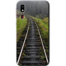 Gramaphone Galaxy A2 Core Kılıf Hd Desen Baskılı Arka Kapak + Esnek Nano Cam - Tren Yolu