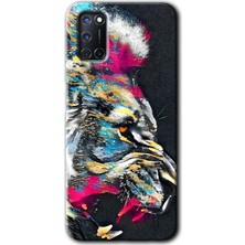 Oppo A72 Kılıf Hd Desen Baskılı Arka Kapak - Colorfull Aslan