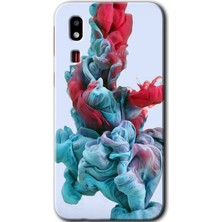 Gramaphone Galaxy A2 Core Kılıf Hd Desen Baskılı Arka Kapak + Kırılmaz Cam - Renkli Karışım