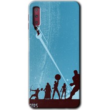 Gramaphone Galaxy A7 2018 Kılıf Hd Desen Baskılı Arka Kapak + Kırılmaz Cam - Avengers Team