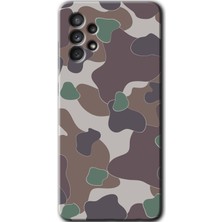Galaxy A73 Kılıf Hd Desen Baskılı Arka Kapak + Kırılmaz Cam - Kamuflaj 11