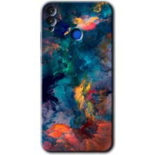 Gramaphone Honor 8x Kılıf Hd Desen Baskılı Arka Kapak + Kırılmaz Cam - Color Storm