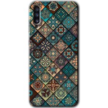Galaxy A70S Kılıf Hd Desen Baskılı Arka Kapak + Esnek Nano Cam - Mandala Desen