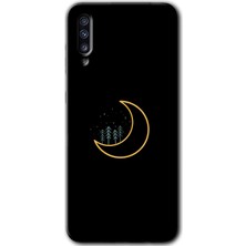 Gramaphone Galaxy A50S Kılıf Hd Desen Baskılı Arka Kapak + Kırılmaz Cam - Iyi Geceler