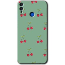 Honor 8x Kılıf Hd Desen Baskılı Arka Kapak - Kiraz Berry