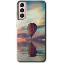 Gramaphone Galaxy S21 Kılıf Hd Desen Baskılı Arka Kapak + Esnek Nano Cam - Zeplin