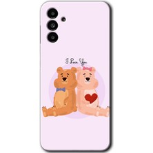 Gramaphone Galaxy A13 5g Kılıf Hd Desen Baskılı Arka Kapak + Kırılmaz Cam - Sevgili Ayıcık