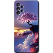 Gramaphone Galaxy A52 Kılıf Hd Desen Baskılı Arka Kapak + Kırılmaz Cam - Wash Red Wall