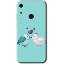 Gramaphone Honor 8A Kılıf Hd Desen Baskılı Arka Kapak + Esnek Nano Cam - Mutlu Kuşlar