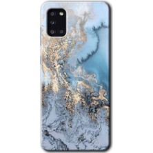 Gramaphone Galaxy A31 Kılıf Hd Desen Baskılı Arka Kapak + Kırılmaz Cam - Eski Mermer