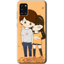 Gramaphone Galaxy A31 Kılıf Hd Desen Baskılı Arka Kapak + Esnek Nano Cam - Şıpsevdi Çift