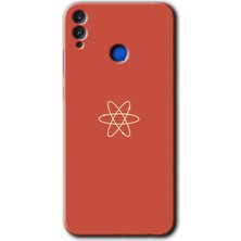 Honor 8x Kılıf Hd Desen Baskılı Arka Kapak + Kırılmaz Cam - Atom