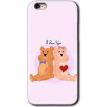 Gramaphone iPhone 6s Kılıf Hd Desen Baskılı Arka Kapak + Kırılmaz Cam - Sevgili Ayıcık