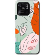 Redmi 10C Kılıf Hd Desen Baskılı Arka Kapak - Vektör Çiçekler