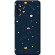 Gramaphone Galaxy A53 Kılıf Hd Desen Baskılı Arka Kapak + Esnek Nano Cam - Çizim Gezegen