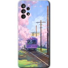 Galaxy A52 Kılıf Hd Desen Baskılı Arka Kapak + Esnek Nano Cam - Rails Paint