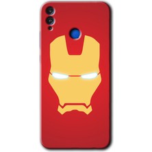 Gramaphone Honor 8x Kılıf Hd Desen Baskılı Arka Kapak - Ironman