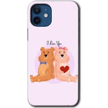 iPhone 12 Mini Kılıf Hd Desen Baskılı Arka Kapak - Sevgili Ayıcık