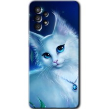Gramaphone Galaxy A13 Kılıf Hd Desen Baskılı Arka Kapak + Kırılmaz Cam - Cat Glance