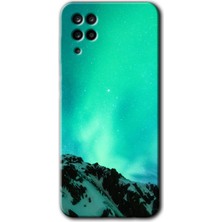 Gramaphone Galaxy A12 Kılıf Hd Desen Baskılı Arka Kapak + Esnek Nano Cam - Aurora