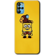 Omix X300 Kılıf Hd Desen Baskılı Arka Kapak + Kırılmaz Cam - Sünger Bob