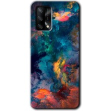 Gramaphone Oppo A74 Kılıf Hd Desen Baskılı Arka Kapak + Esnek Nano Cam - Color Storm