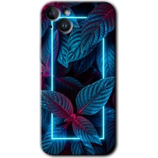 iPhone 14 Plus Kılıf Hd Desen Baskılı Arka Kapak - Mekanik Yaprak 4