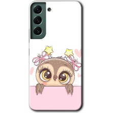 Galaxy S22 Plus Kılıf Hd Desen Baskılı Arka Kapak - Sevimli Baykuş