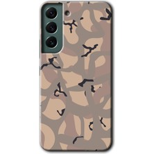 Galaxy S22 Kılıf Hd Desen Baskılı Arka Kapak + Esnek Nano Cam - Kamuflaj 6