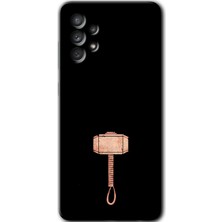 Galaxy A13 Kılıf Hd Desen Baskılı Arka Kapak + Kırılmaz Cam - Thor Çekiç