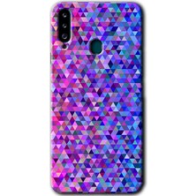 Gramaphone Galaxy A20S Kılıf Hd Desen Baskılı Arka Kapak + Esnek Nano Cam - Pixel Mozaik