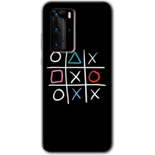 Gramaphone Huawei P40 Pro Kılıf Hd Desen Baskılı Arka Kapak + Kırılmaz Cam - Sauce