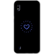 Gramaphone Galaxy A10 Kılıf Hd Desen Baskılı Arka Kapak + Kırılmaz Cam - Heart Strokes